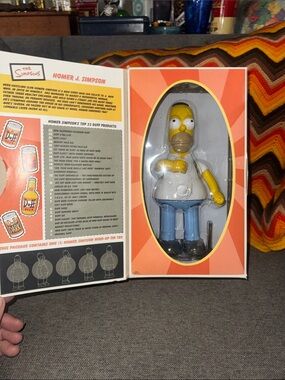 Vintage The Simpsons Homer Simpson Tin Action Toy2002 Wind-Up w/ Original Box